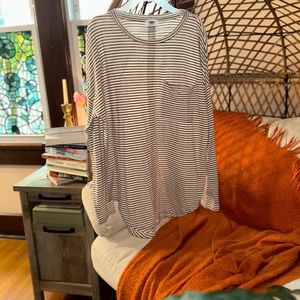 Oversized striped shirt